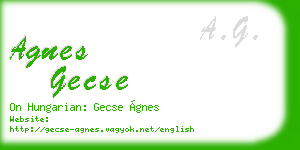agnes gecse business card